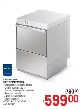 Metro Lavabicchieri Metro Professional offerta