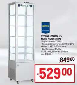 Metro Vetrina refrigerata Metro Professional offerta