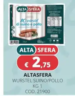 Altasfera Alta Sfera wurstel suino/pollo offerta