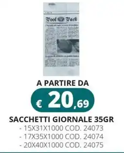 Altasfera Sacchetti giornale offerta