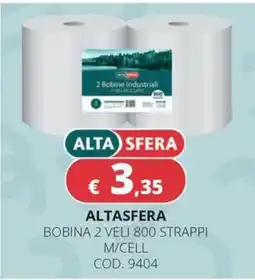 Altasfera Alta Sfera bobina 2 veli 800 strappi offerta