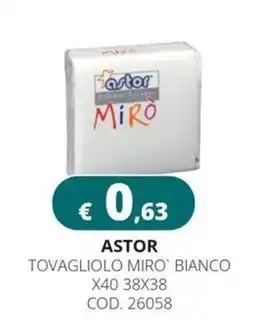 Altasfera Tovagliolo Miro' bianco Astor offerta