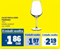 Metro Calice vino Allegra Pașabahtçe offerta