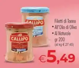MerSi Supermercati Filetti di Tonno Callipo offerta