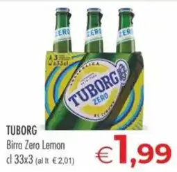 MerSi Supermercati Tuborg Birra Zero Lemon offerta