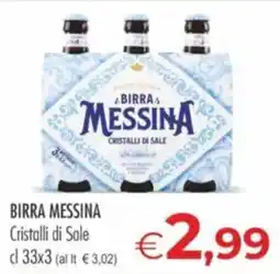 MerSi Supermercati Birra Messina Cristalli di Sale offerta