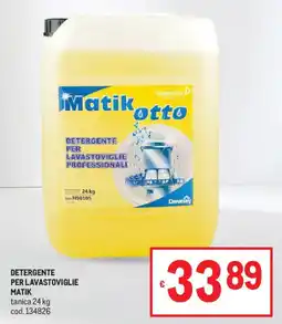 Metro Detergente per lavastoviglie Matik Otto offerta