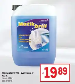 Metro Brillantante per lavastoviglie Matik offerta
