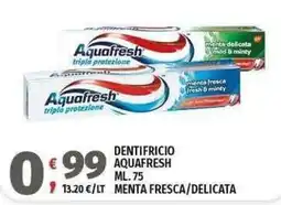 Vivo Supermercati Dentifricio Aquafresh offerta