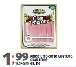 Vivo Supermercati Prosciutto cotto affettato Gran Terre offerta