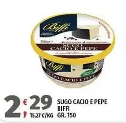 Vivo Supermercati Sugo cacio e pepe Biffi offerta