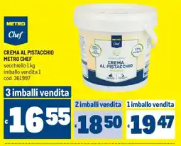 Metro Crema al pistacchio Metro Chef offerta