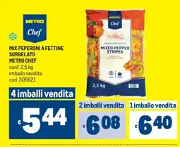 Metro Mix peperoni a fettine Metro Chef offerta