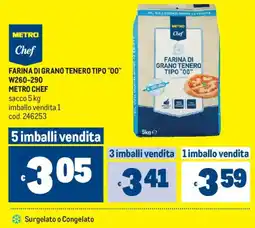Metro Farina di grano tenero tipo "00" Metro Chef offerta
