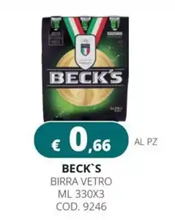 Altasfera Beck's birra vetro offerta