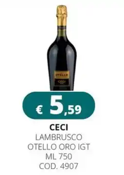 Altasfera Ceci Lambrusco Otello Oro IGT offerta