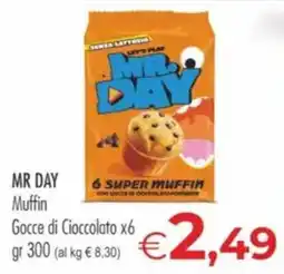 MerSi Supermercati Mr Day Muffin Gocce di Cioccolato offerta