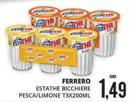 Mazzeo Giocattoli Ferrero Estathe bicchiere offerta