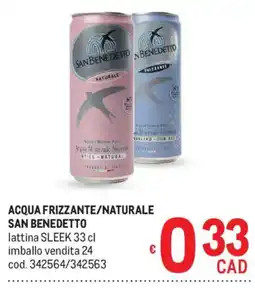 Metro Acqua frizzante/naturale San Benedetto offerta
