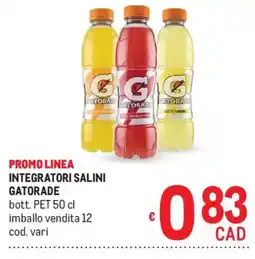 Metro Integratori salini Gatorade offerta