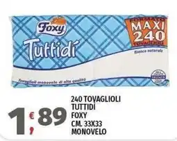 Vivo Supermercati Tovaglioli Foxy Tuttidì offerta