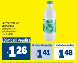 Metro Latte intero UHT Granarolo offerta