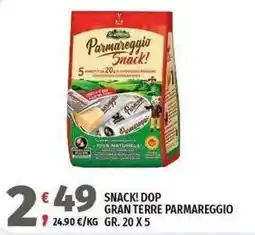 Vivo Supermercati Snack! Dop Gran Terre Parmareggio offerta