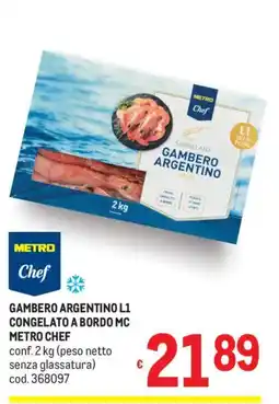 Metro Gambero argentino L1 Metro Chef offerta