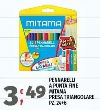Vivo Supermercati Pennarelli a punta fine mitama presa triangolare offerta