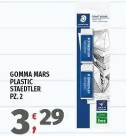Vivo Supermercati Gomma Mars Plastic Staedtler offerta