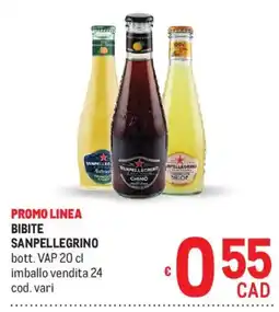 Metro Bibite Sanpellegrino offerta