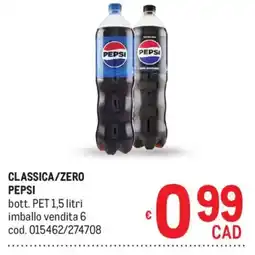 Metro Classica/Zero Pepsi offerta