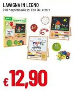 IperFamila Lavagna in legno 2in1 magnetica/gessi con 26 lettere offerta
