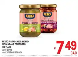 Metro Pesto al Tonno con Pistacchi e Limone / Pesto al Tonno Melanzane e Pomodori Secchi Rio Mare offerta