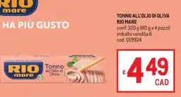Metro Tonno all'Olio di Oliva Rio Mare offerta