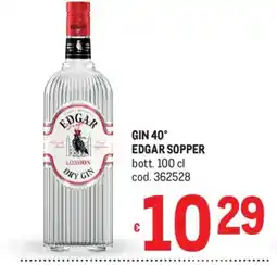 Metro Edgar dry gin offerta
