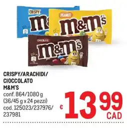 Metro M&M'S offerta