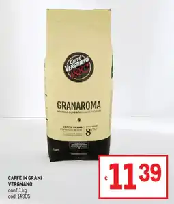 Metro Caffè in grani Vergnano Granaroma offerta
