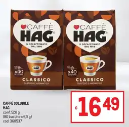 Metro Caffè solubile Hag classico offerta