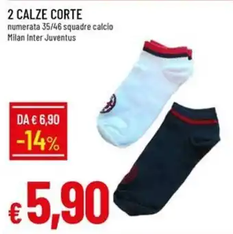 Calze corte numerata Milan Inter Juventus