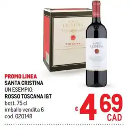 Metro Rosso Toscana IGT Santa Cristina offerta