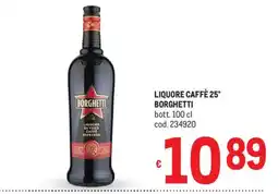Metro Liquore caffè Borghetti offerta