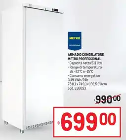 Metro Armadio congelatore Metro Professional offerta