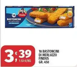 Vivo Supermercati Bastoncini di merluzzo Findus offerta