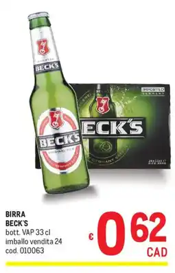 Metro Birra Beck's offerta