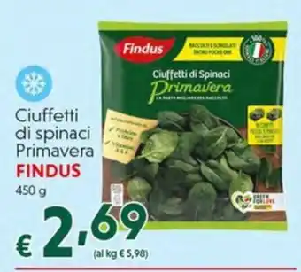 Ciuffetti di spinaci Primavera Findus