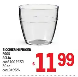 Metro Bicchierini finger food solia offerta