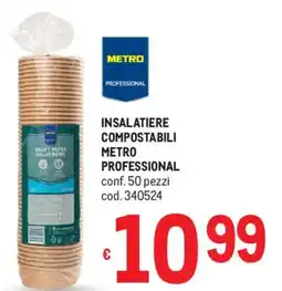 Metro Insalatiere compostabili Metro Professional offerta