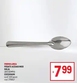 Metro Posate acciaio inox solia offerta