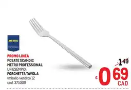 Metro Forchetta tavola Scandic Metro Professional offerta